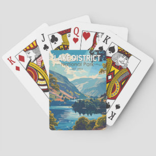 Lake District National Park England Travel Art Playing Cards
