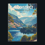Lake District National Park England Travel Art Postcard<br><div class="desc">Lake District National Park vector artwork design. It is the largest of the thirteen national parks in England and Wales.</div>