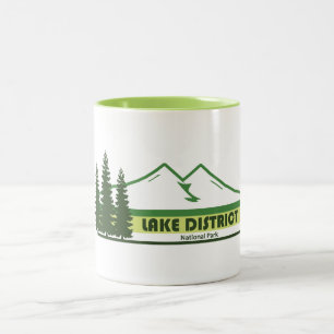 Lake District National Park Green Stripes Two-Tone Coffee Mug