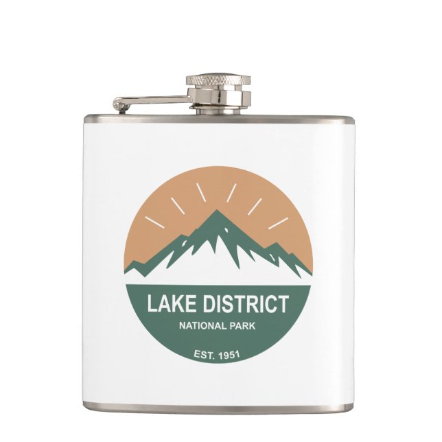 Lake District National Park Hip Flask (Front)