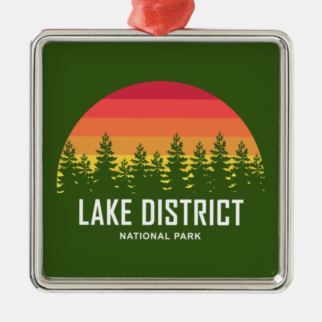 Lake District National Park Metal Tree Decoration (Front)