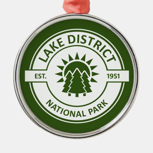 Lake District National Park Metal Tree Decoration (Front)