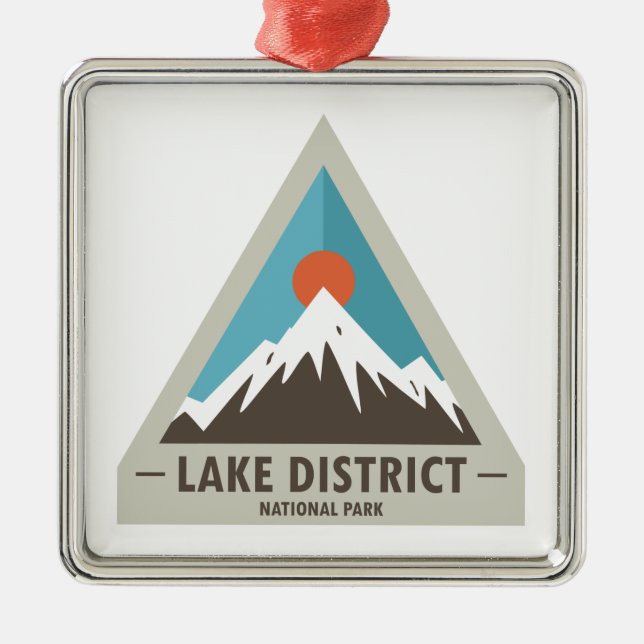 Lake District National Park Metal Tree Decoration (Front)