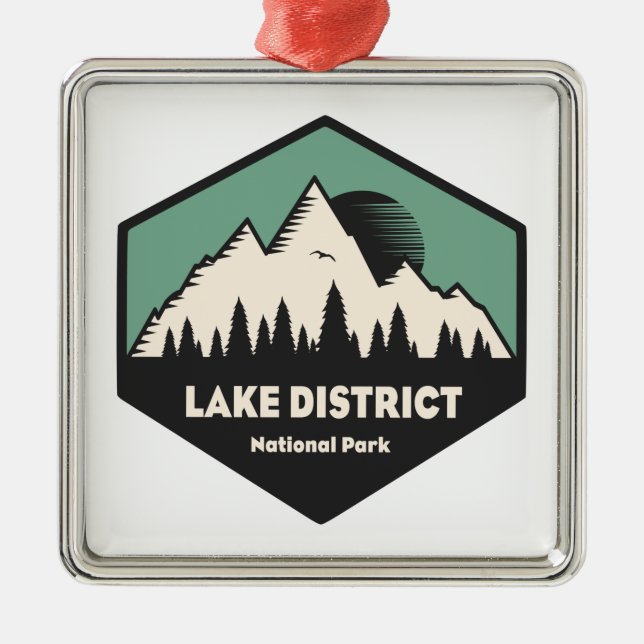 Lake District National Park Metal Tree Decoration (Front)