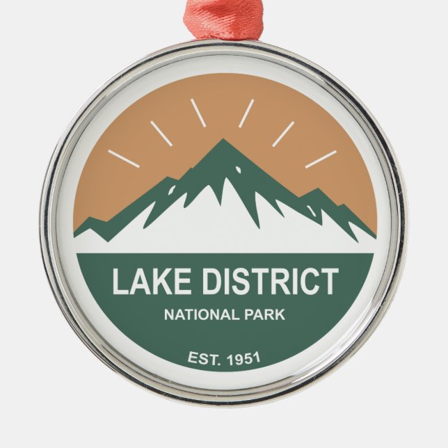 Lake District National Park Metal Tree Decoration (Front)