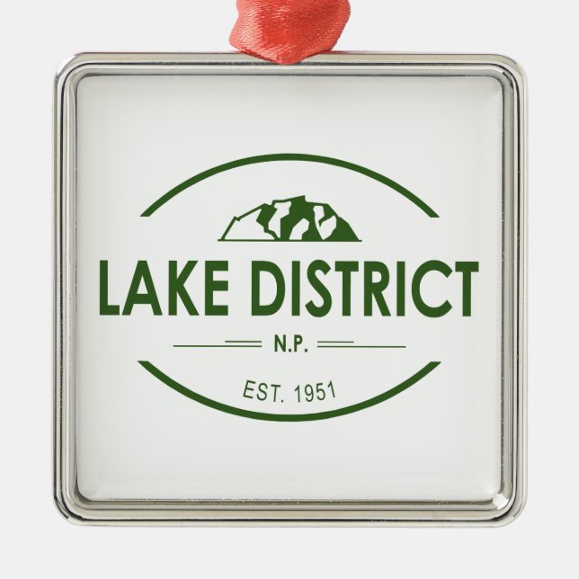 Lake District National Park Metal Tree Decoration (Front)
