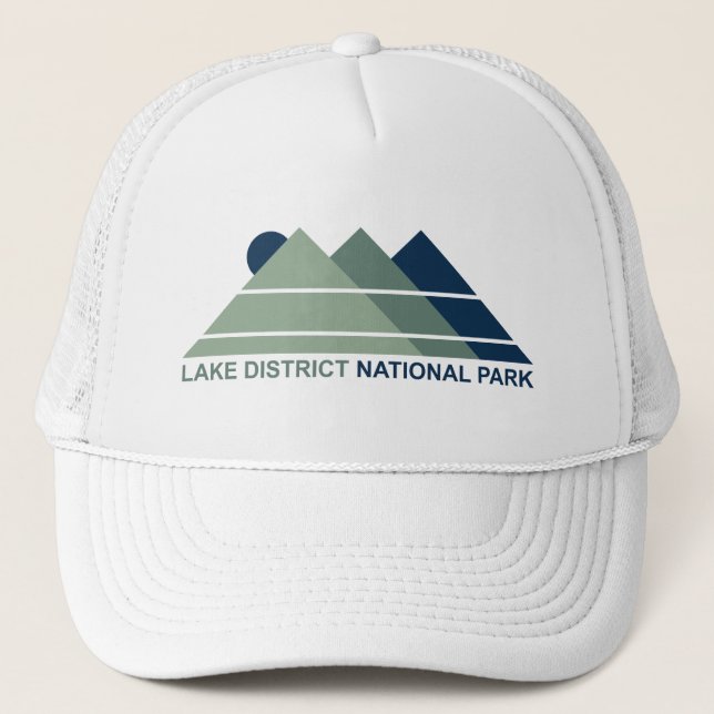 Lake District National Park Mountain Sun Trucker Hat (Front)