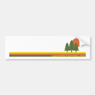 Lake District National Park Pine Trees Sun Bumper Sticker