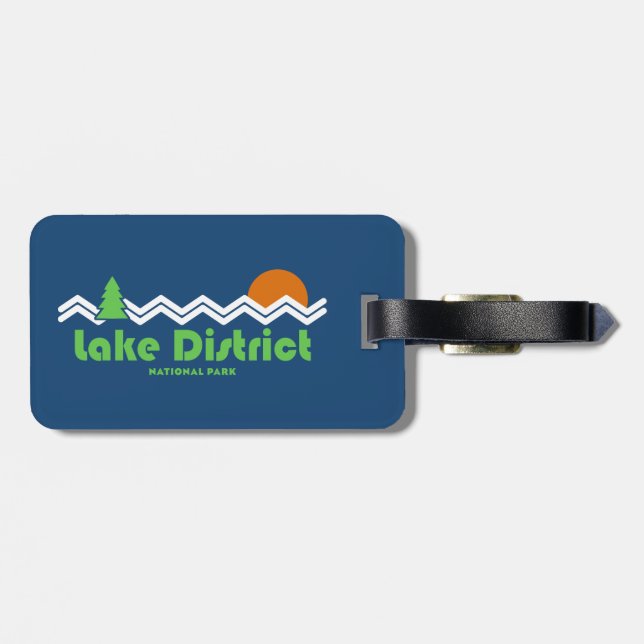 Lake District National Park Retro Luggage Tag (Back Horizontal)