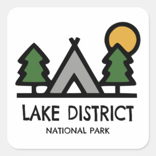 Lake District National Park Square Sticker