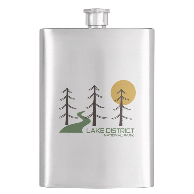 Lake District National Park Trail Hip Flask (Front)