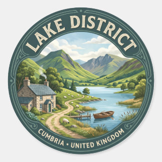 Lake District National Park United Kingdom Classic Round Sticker