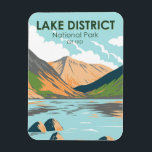 Lake District National Park Wasdale Head England Magnet<br><div class="desc">Lake District National Park vector artwork design. It is the largest of the thirteen national parks in England and Wales.</div>