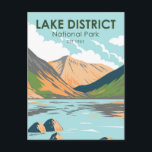 Lake District National Park Wasdale Head England Postcard<br><div class="desc">Lake District National Park vector artwork design. It is the largest of the thirteen national parks in England and Wales.</div>