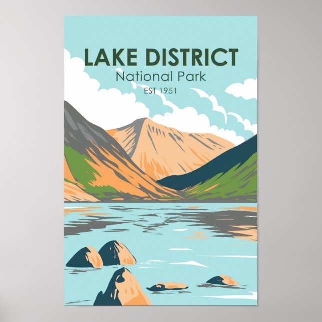 Lake District National Park Wasdale Head England Poster (Front)