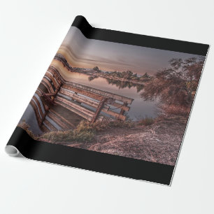 Lake Dock at Sunrise Wrapping Paper