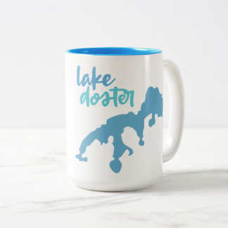 Lake Doster, Plainwell, Michigan Two-Tone Coffee Mug