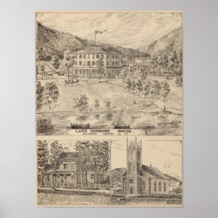 Lake Dunmore House in Salisbury Poster