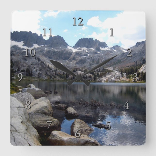 Lake Ediza, Inyo National Forest, CA Square Wall Clock (Front)