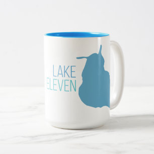 Lake Eleven, Bloomingdale, Michigan Two-Tone Coffee Mug