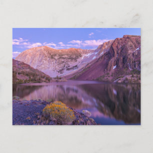 Lake Ellery and Sierra Mountains at dusk Postcard