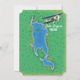 Lake Engure Finland map Invitation