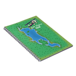 Lake Engure Finland map Notebook