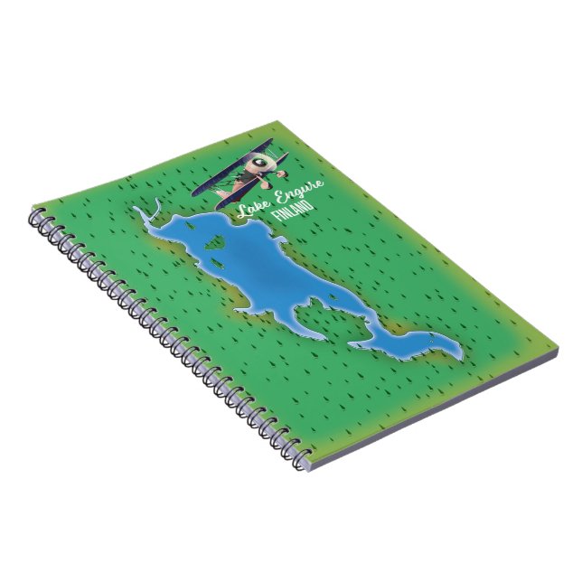 Lake Engure Finland map Notebook (Right Side)