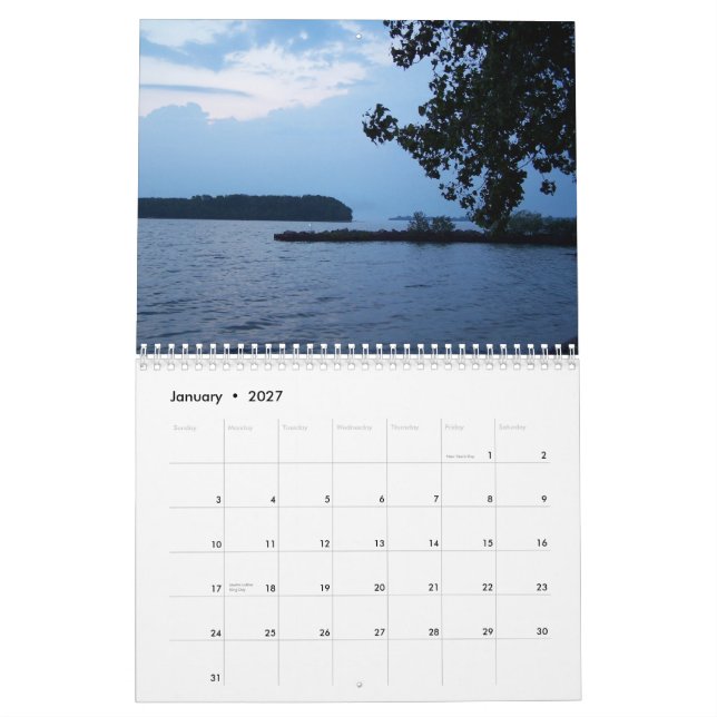 Lake Erie Calander Calendar (Jan 2027)