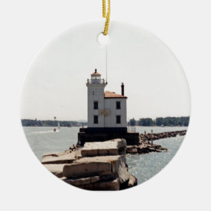 Lake Erie Lighthouse Ceramic Tree Decoration