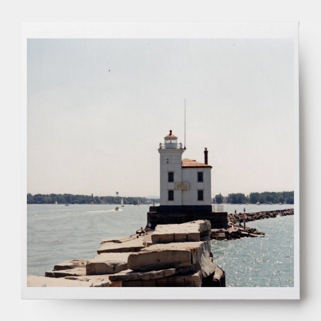 Lake Erie Lighthouse Envelope (Front)