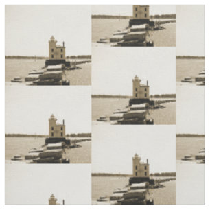 Lake Erie Lighthouse Fabric