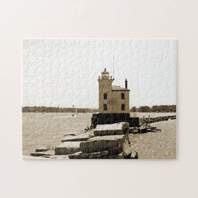 Lake Erie Lighthouse Jigsaw Puzzle (Horizontal)