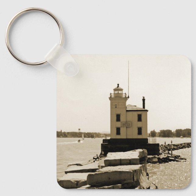 Lake Erie Lighthouse Key Ring (Front)