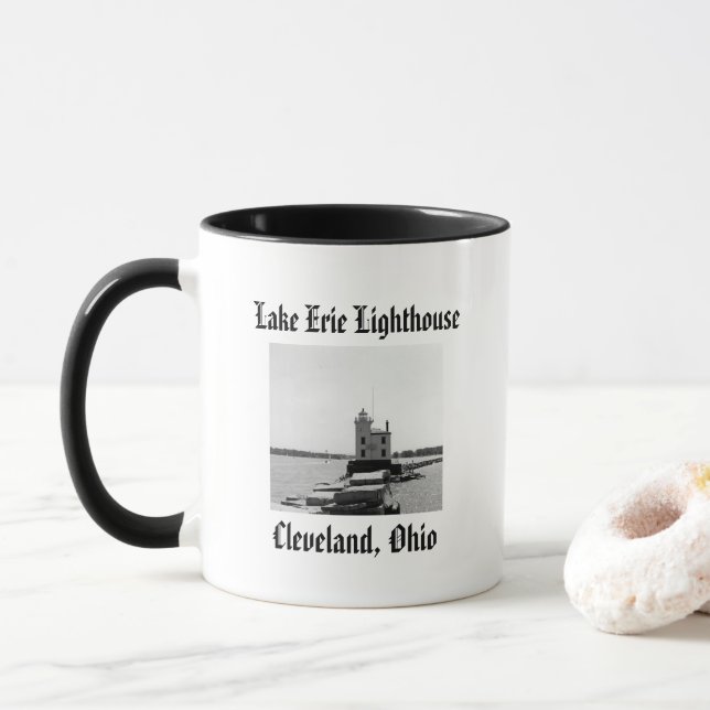 Lake Erie Lighthouse Mug (With Donut)