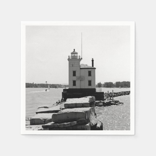 Lake Erie Lighthouse Napkin (Front)