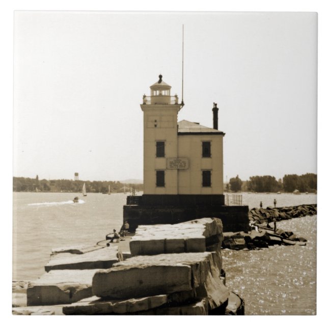 Lake Erie Lighthouse Tile (Front)