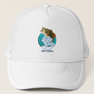 Lake Erie North America fishing logo Trucker Hat