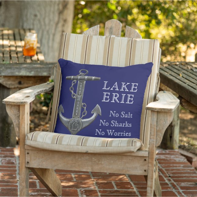 Lake Erie Patriotic American flag anchor pirate  Cushion (Chair)
