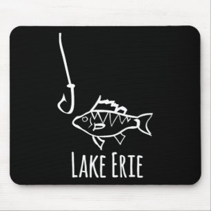 Lake Erie Pennysylvania Fishing Fish Hook Perch Tr Mouse Mat