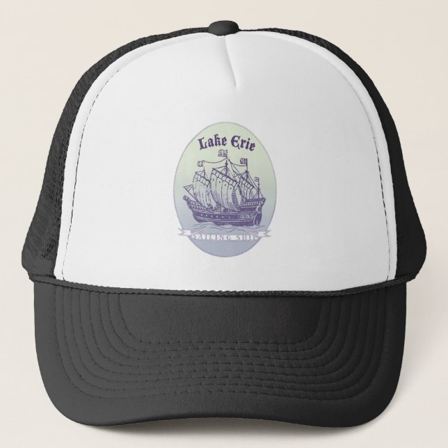 Lake Erie Sailing Ship Trucker Hat (Front)