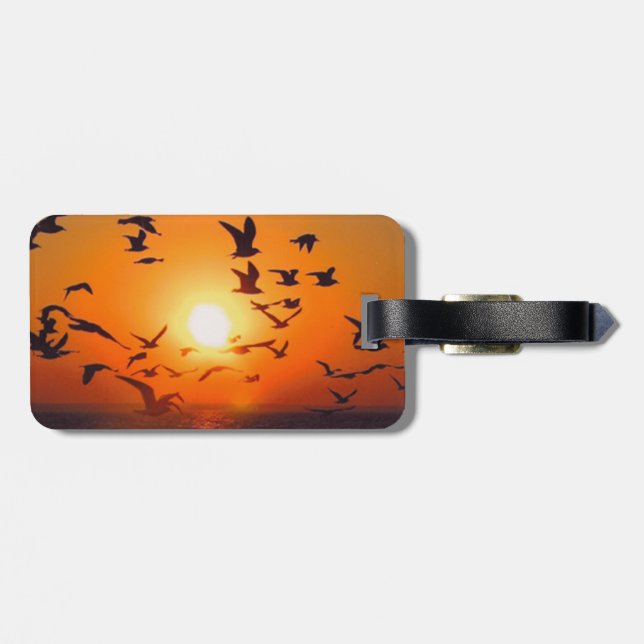 Lake Erie Sunset Luggage Tag (Back Horizontal)