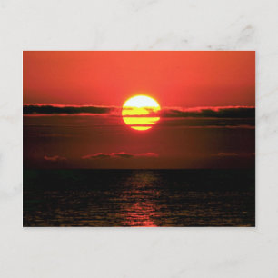 Lake Erie sunset, Upstate New York, U.S.A. Postcard