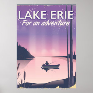 Lake Erie travel poster