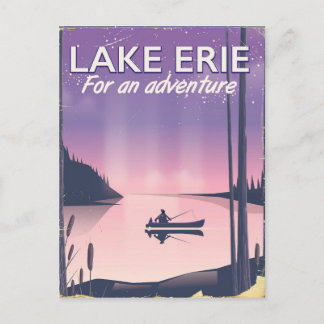 Lake Erie travel poster Postcard