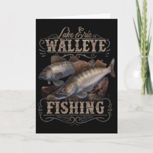 Lake Erie Walleye Fishing Fisherman  Card
