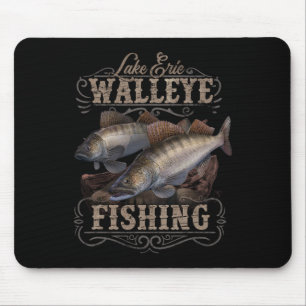 Lake Erie Walleye Fishing Fisherman Mouse Mat