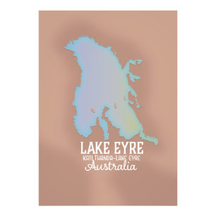 Lake Eyre Australia map poster