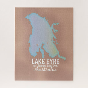 Lake Eyre Australia map poster Jigsaw Puzzle
