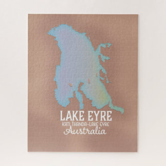 Lake Eyre Australia map poster Jigsaw Puzzle